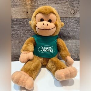 Land Rover Car Vintage Monkey Stuffed Animal Green T Shirt Long Island